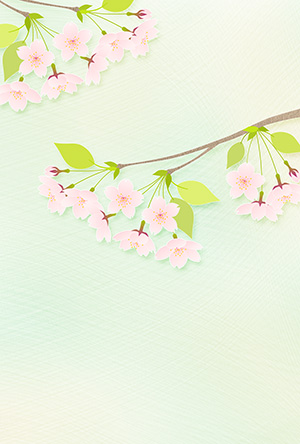 桜 引越しはがき 転居報告 テンプレート フリー 無料 商用可